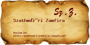 Szathmári Zamfira névjegykártya